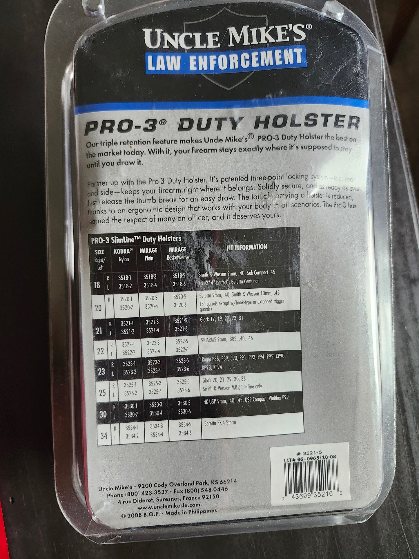 Uncle Mike pro 3 duty holster